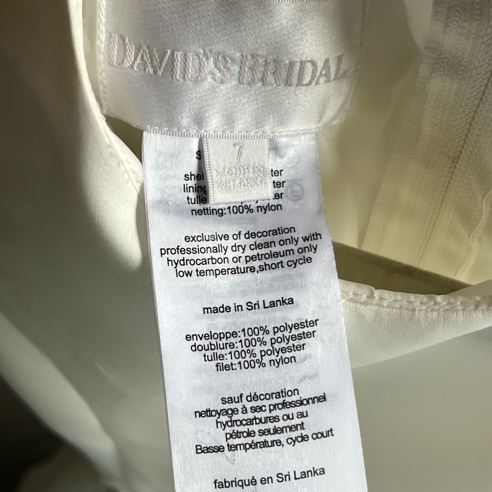 David's Bridal Satin Flower Girl Dress with Tulle Skirt 
STYLE# S1038 
Size 7 - Picture 2 of 5